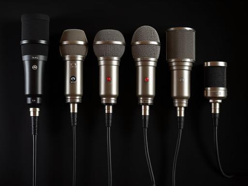 Collection of high-end studio microphones